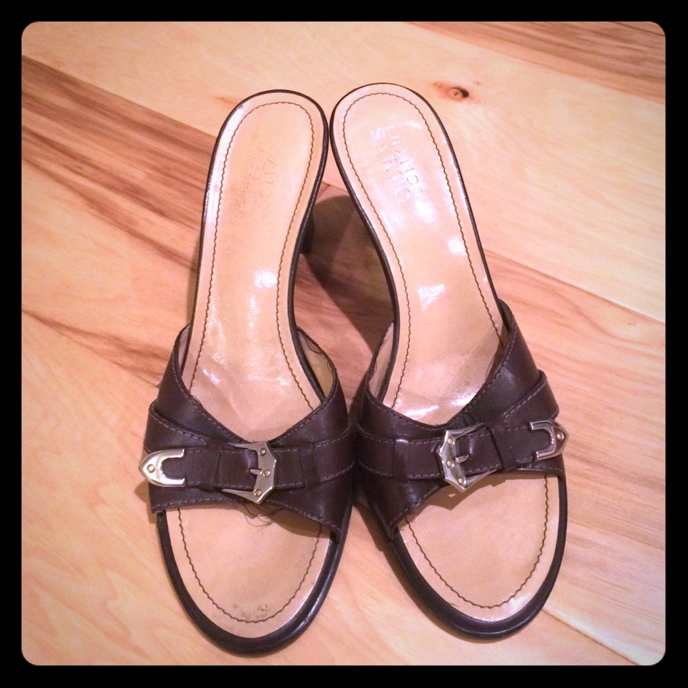 Franco Sarto brown heeled sandals 10M